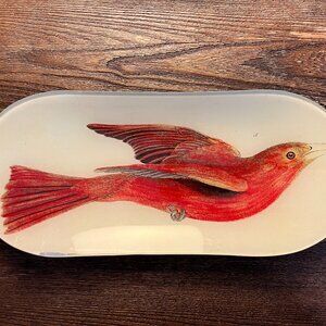 John Derian Red Bird plate